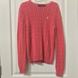 Ralph Lauren Dusty Pink Cable Knit Sweater